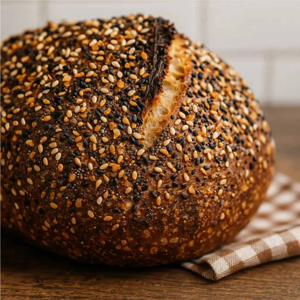 everything-bagel-sourdough-crust Everything bagel seasoning on sourdough crust