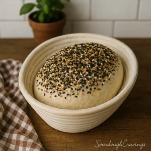 Proofing sourdough with seasoned crust
