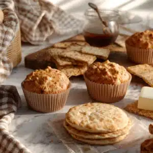 sourdough-discard-recipes Sweet and savory sourdough discard recipes on marble