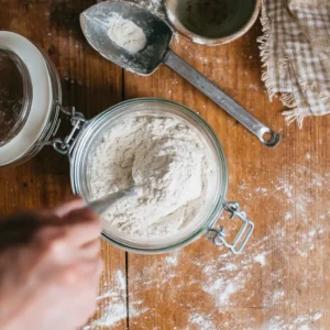 How to make a sourdough starter from scratch (no fail, beginner guide) — day three mixing fresh flour into the starter