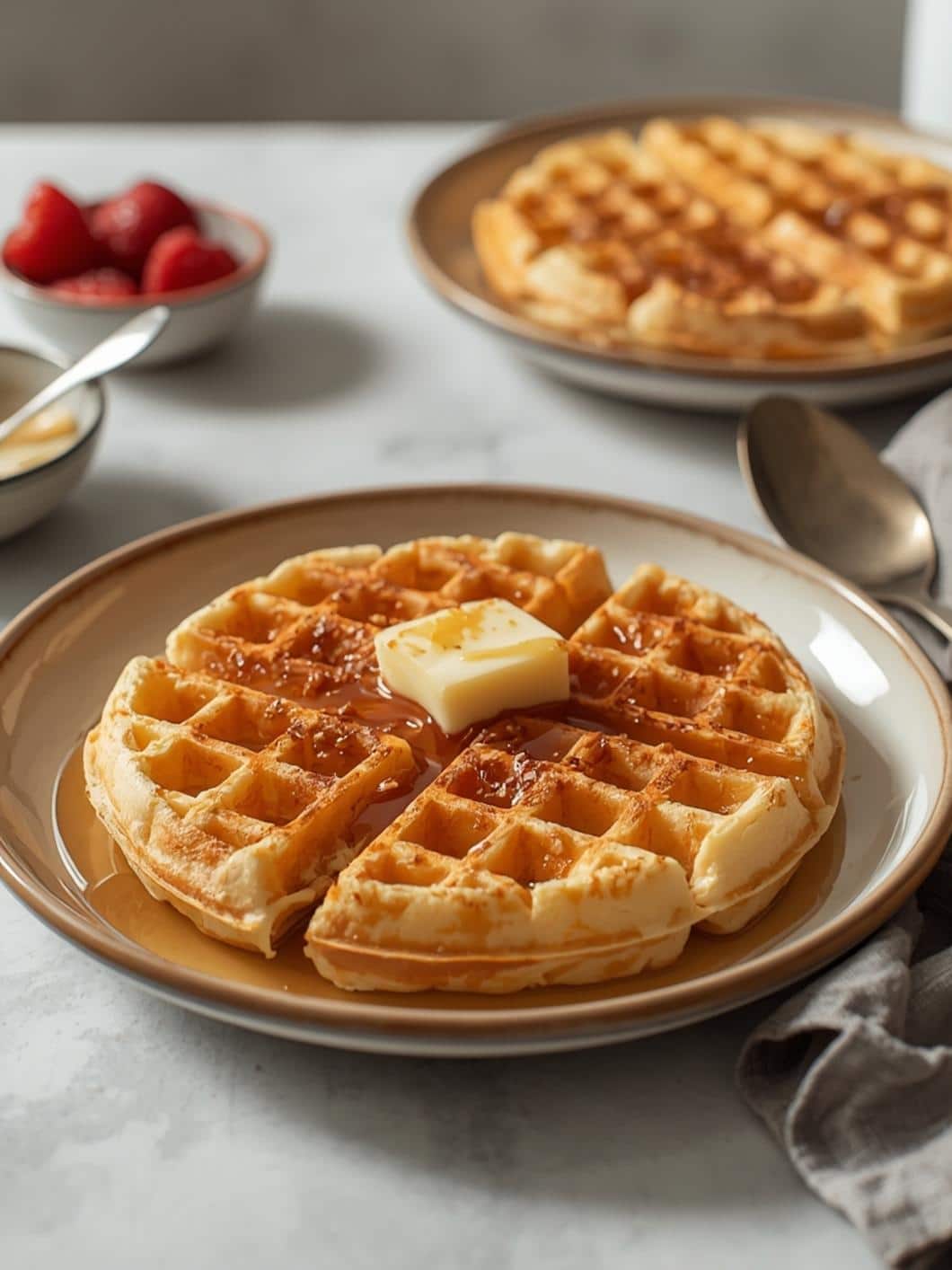 Easy Sourdough Waffles (Overnight Recipe)