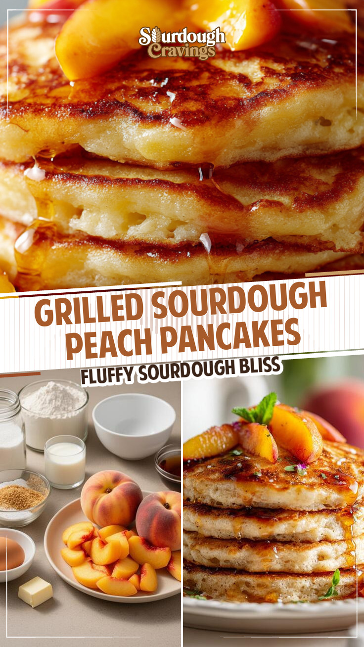 Sourdough Peach Pancakes for Outdoor Brunch