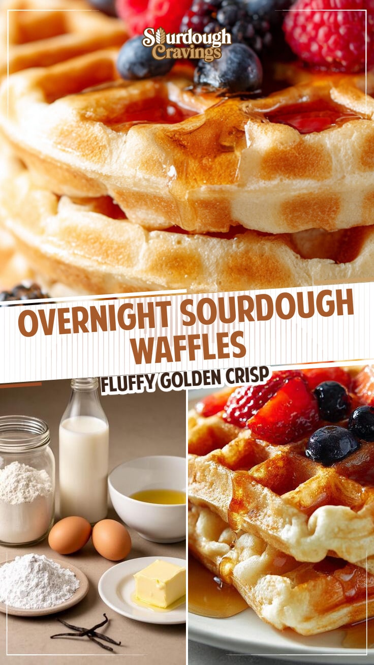 Easy Sourdough Waffles (Overnight Recipe)