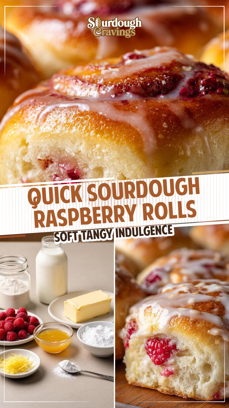 Sourdough Raspberry Rolls (Easy Recipe)