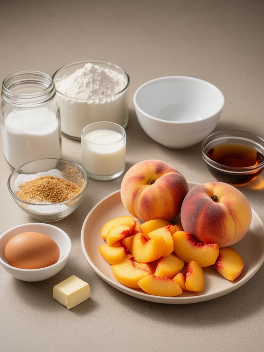 Sourdough Peach Pancakes for Outdoor Brunch