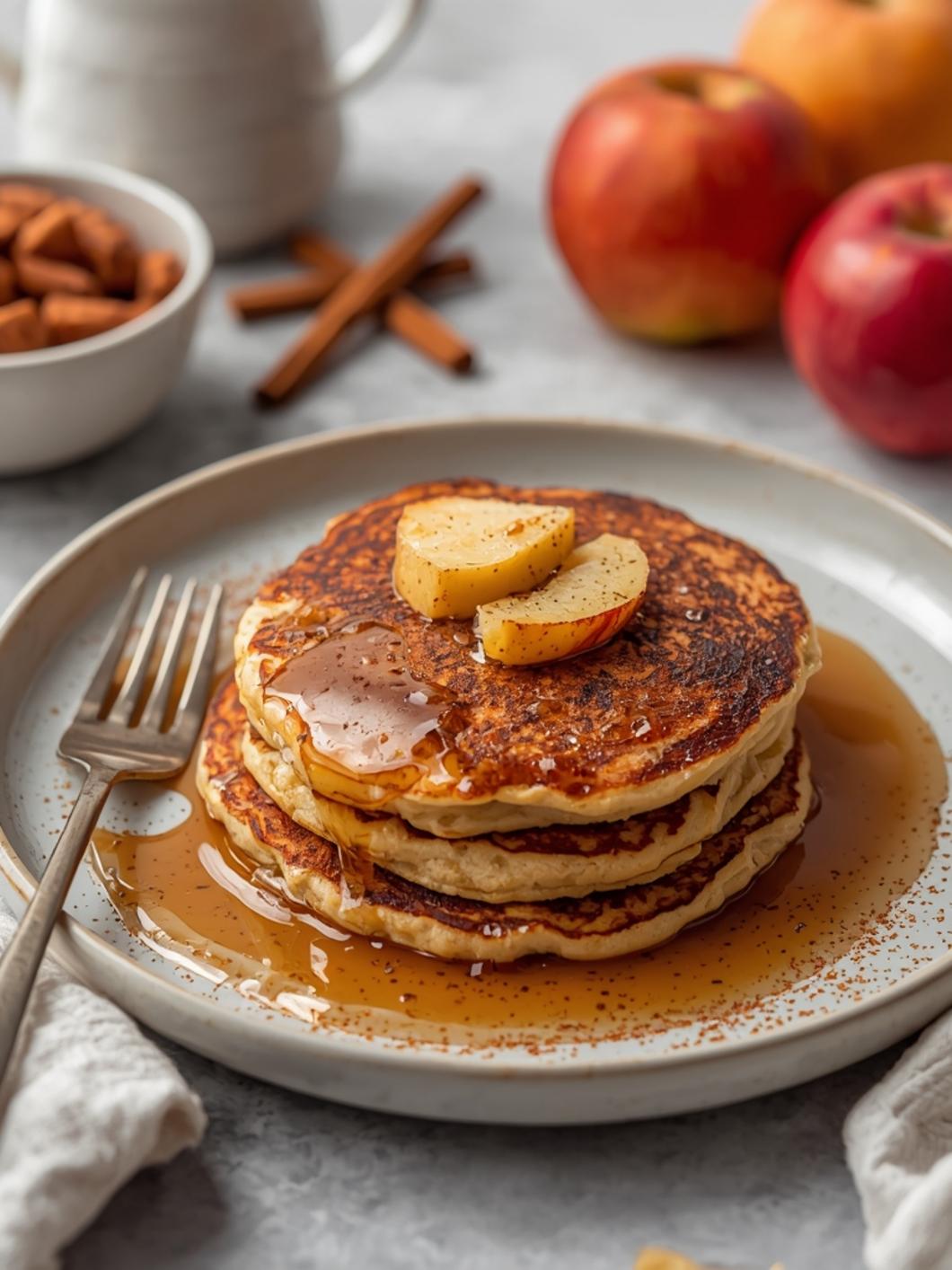 Sourdough Apple Cinnamon Pancakes (Easy Discard Recipe)