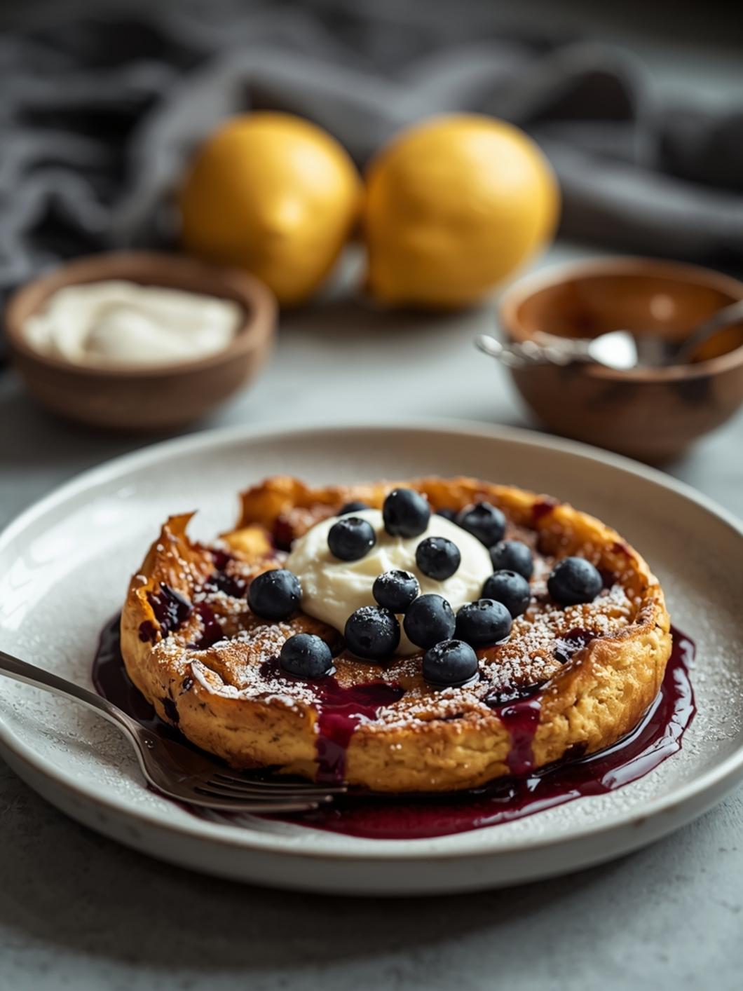 Blueberry Dutch Baby Pancake That's Easy to Make