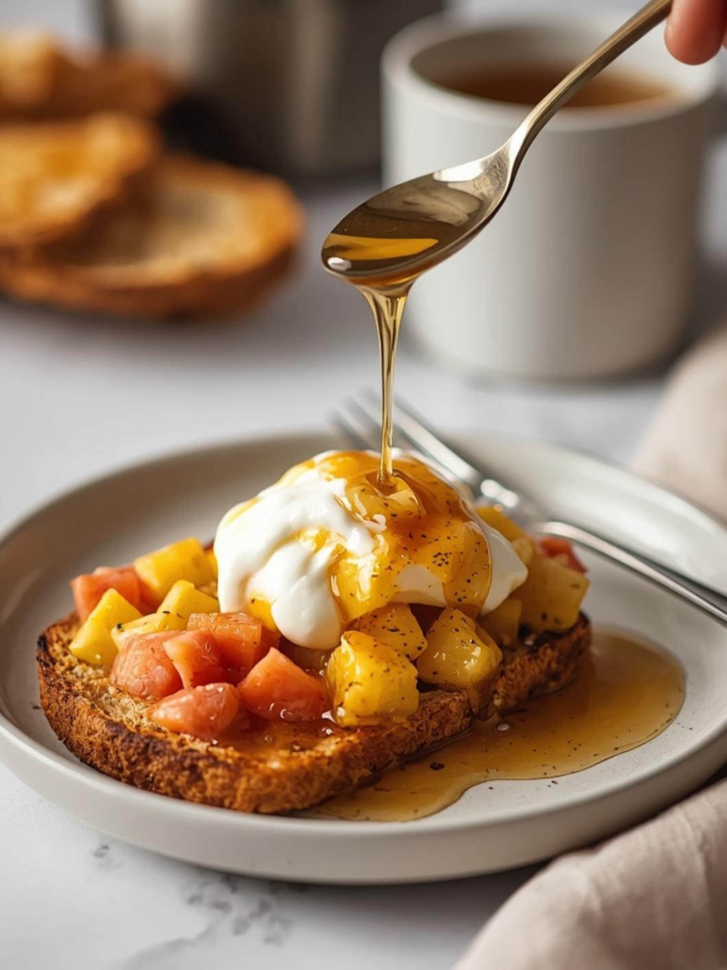 Sourdough Breakfast Toast with Whipped Honey