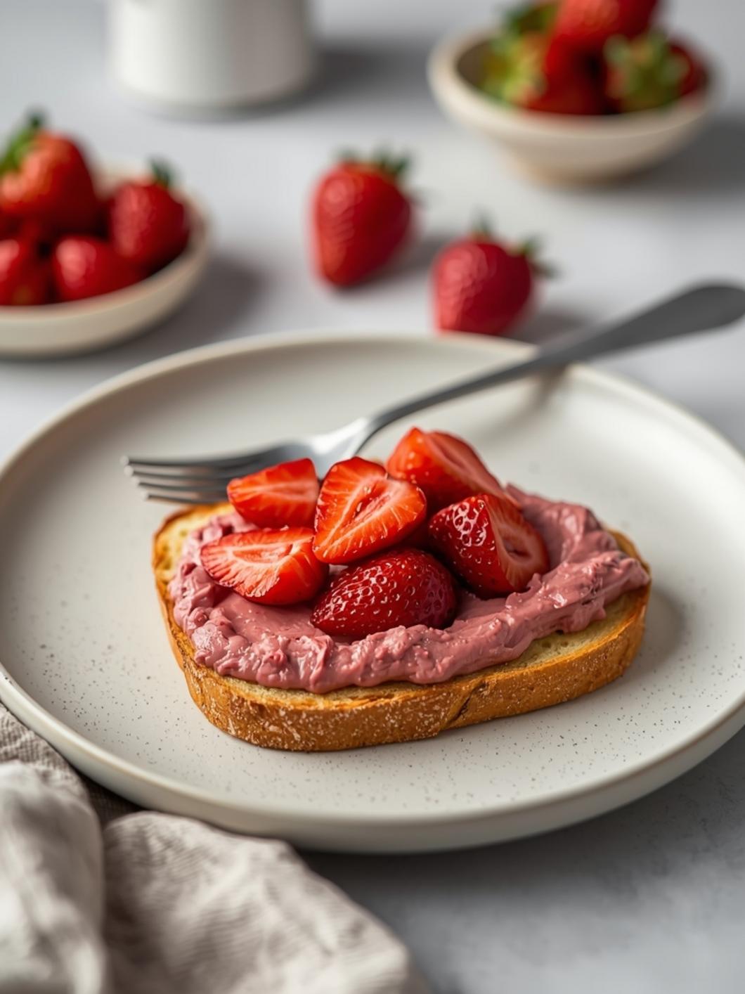Homemade Strawberry Butter for Sourdough Toast